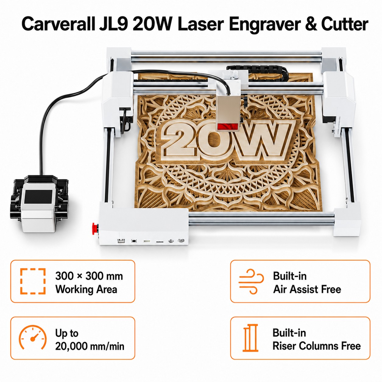 Industrial Laser Cutting Machines - آلة النقش والقطع بالليزر كارفيرال JL9