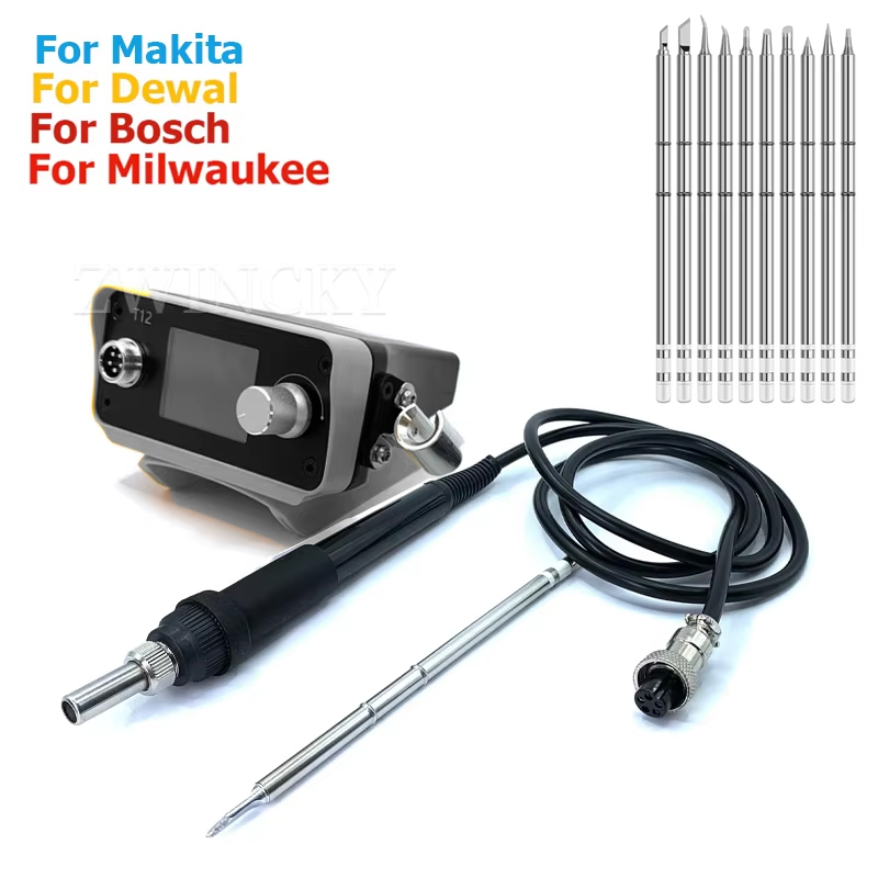 Industrial Laser Soldering Iron - محطة لحام لاسلكية لـ Dewaltt/Makita/Milwaukee/Bosch، تعمل