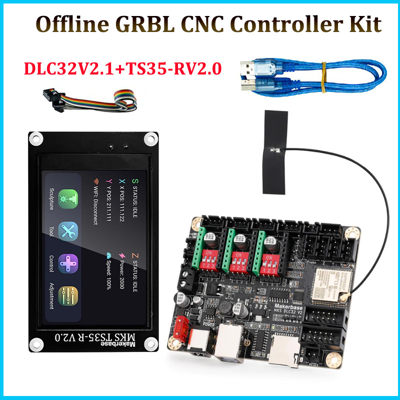 Makerbase MKS DLC32 V2.1 32Bit - مراجعة Controller Grbl Board وسعره