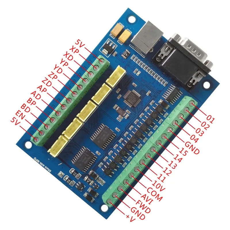 CNC MACH3 USB 5 محور 100 كيلو  - مراجعة Breakout Board Mach3 وسعره