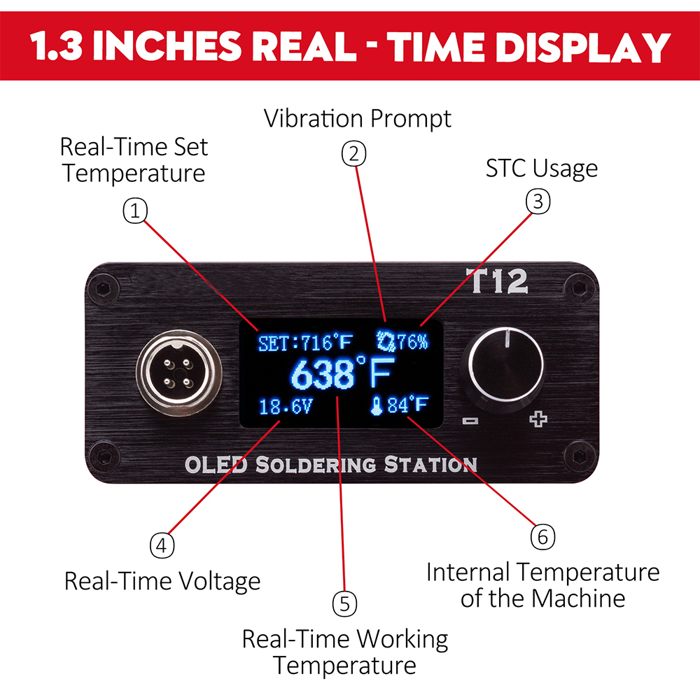OLED T12 محطة لحام الحديد محطة - مراجعة Industrial Laser Soldering Iron وسعره
