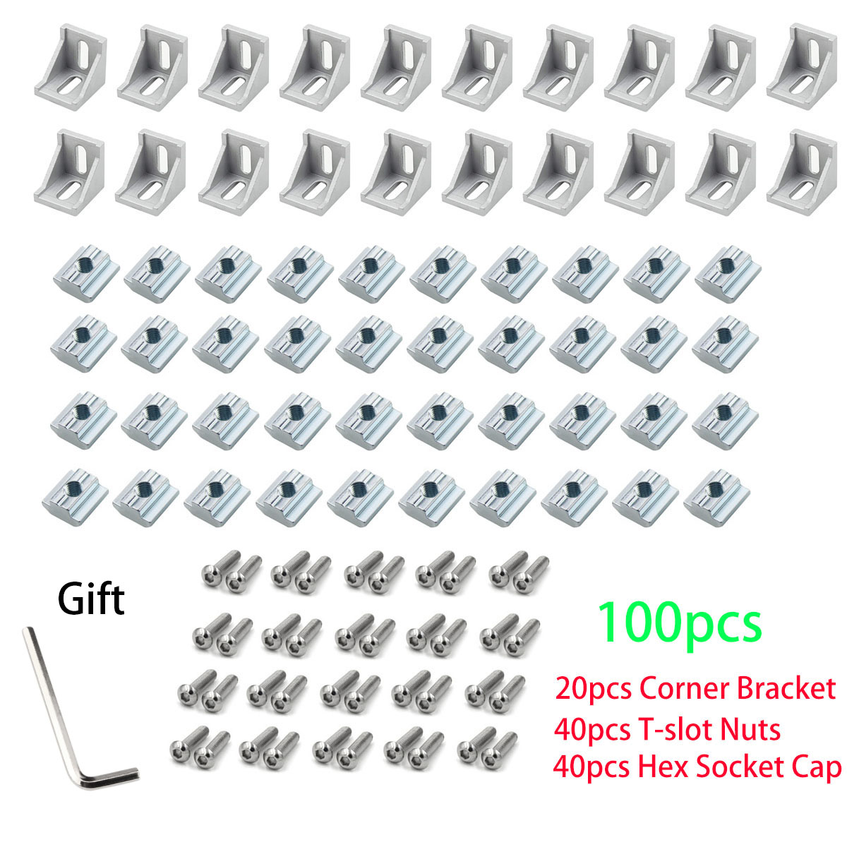 100 قطعة 2020 الألومنيوم الشخص - مراجعة Aluminum T-Slot Profile وسعره