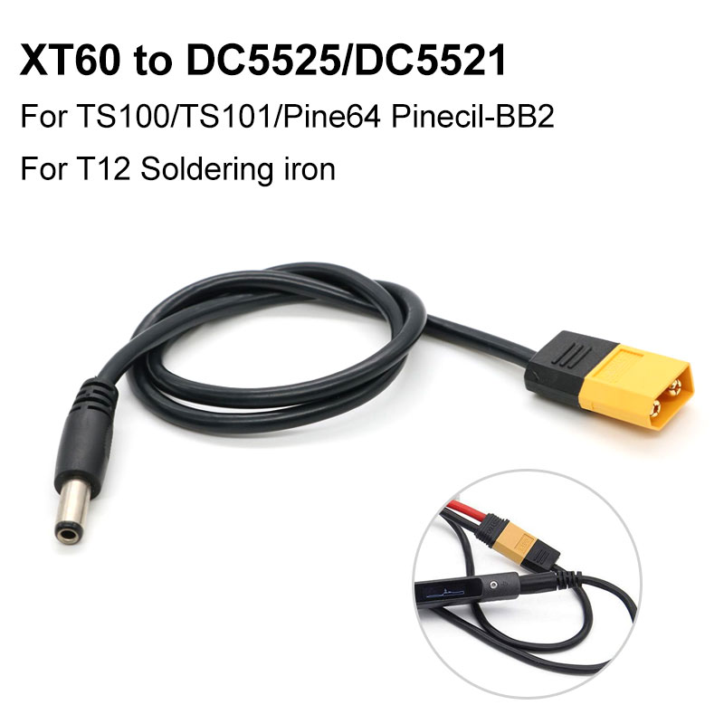 XT60 ذكر موصل إلى ذكر DC5525 5 - مراجعة Industrial Laser Soldering Iron وسعره