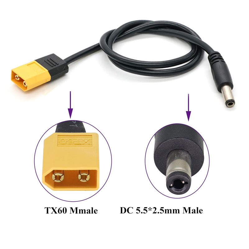 XT60 ذكر موصل إلى ذكر DC5525 5 - مراجعة Industrial Laser Soldering Iron وسعره
