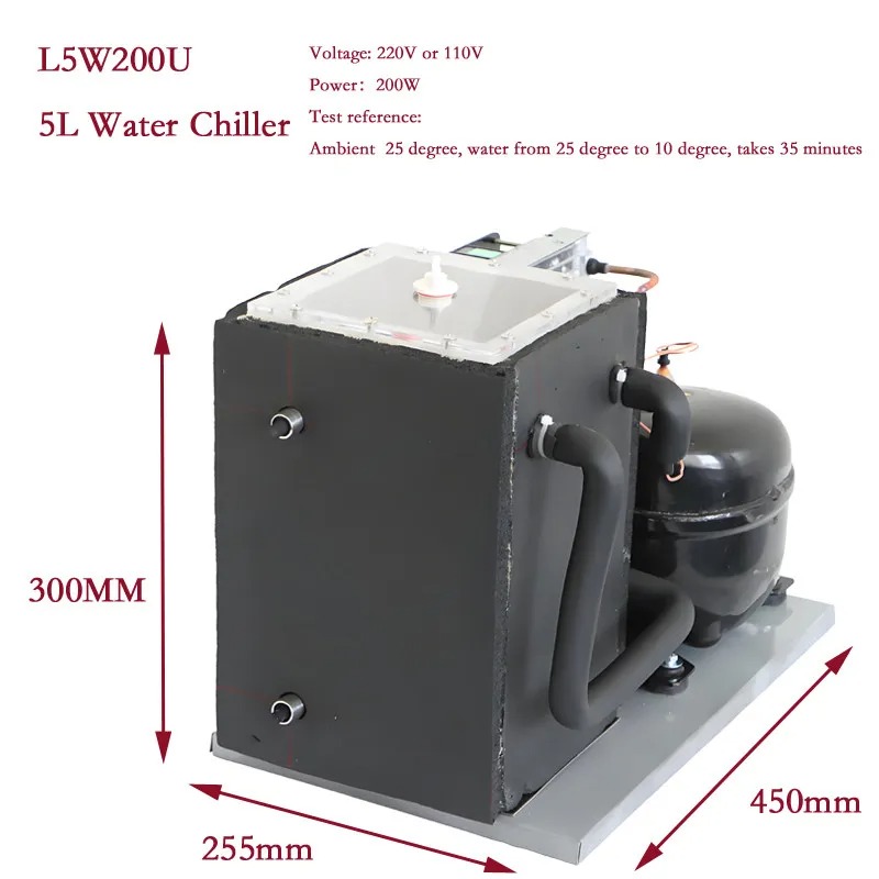 مبرد ضاغط 5 لتر - مبرد أكسجين، - مراجعة Laser Chiller Water Cooler وسعره