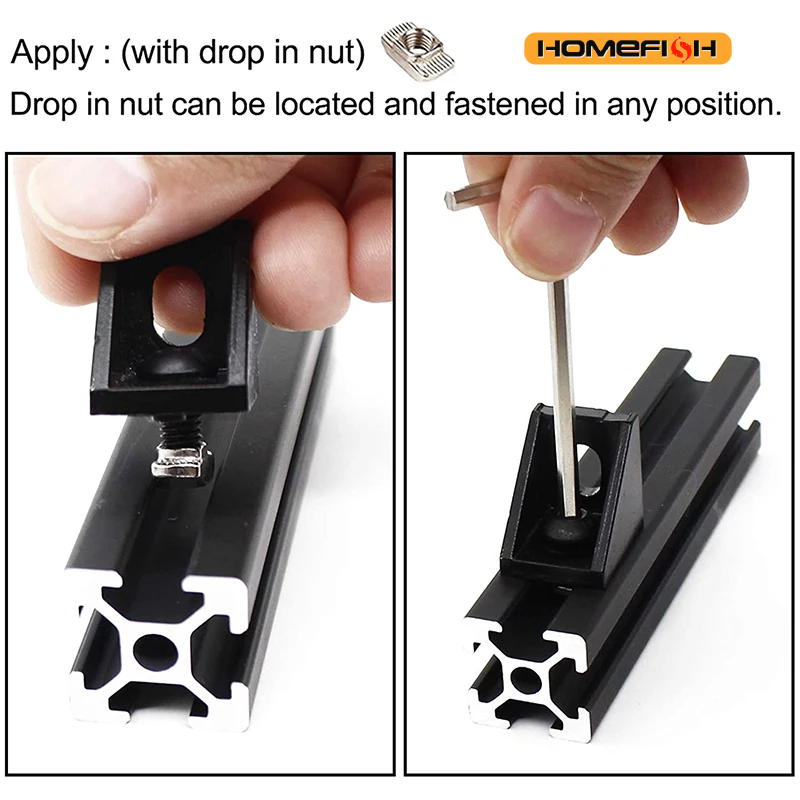 20 مجموعة من دعامات الزوايا مع - مراجعة Aluminum T-Slot Profile وسعره