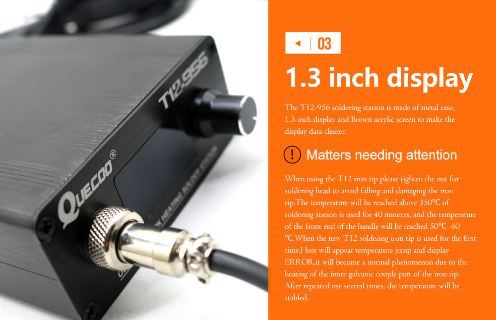 QUECOO T12-956 محطة لحام رقمية - مراجعة Industrial Laser Soldering Iron وسعره